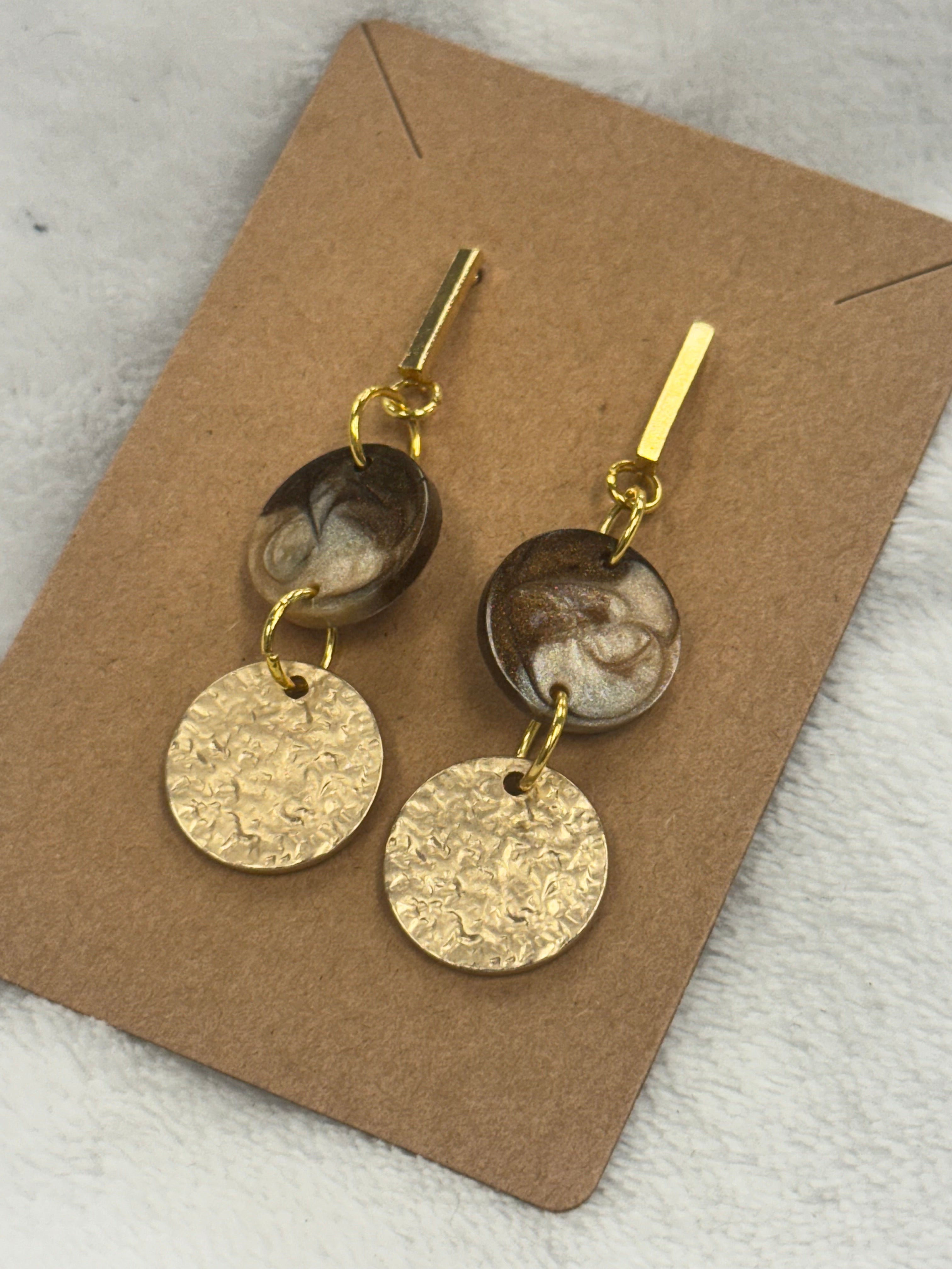 Resin gold and brown